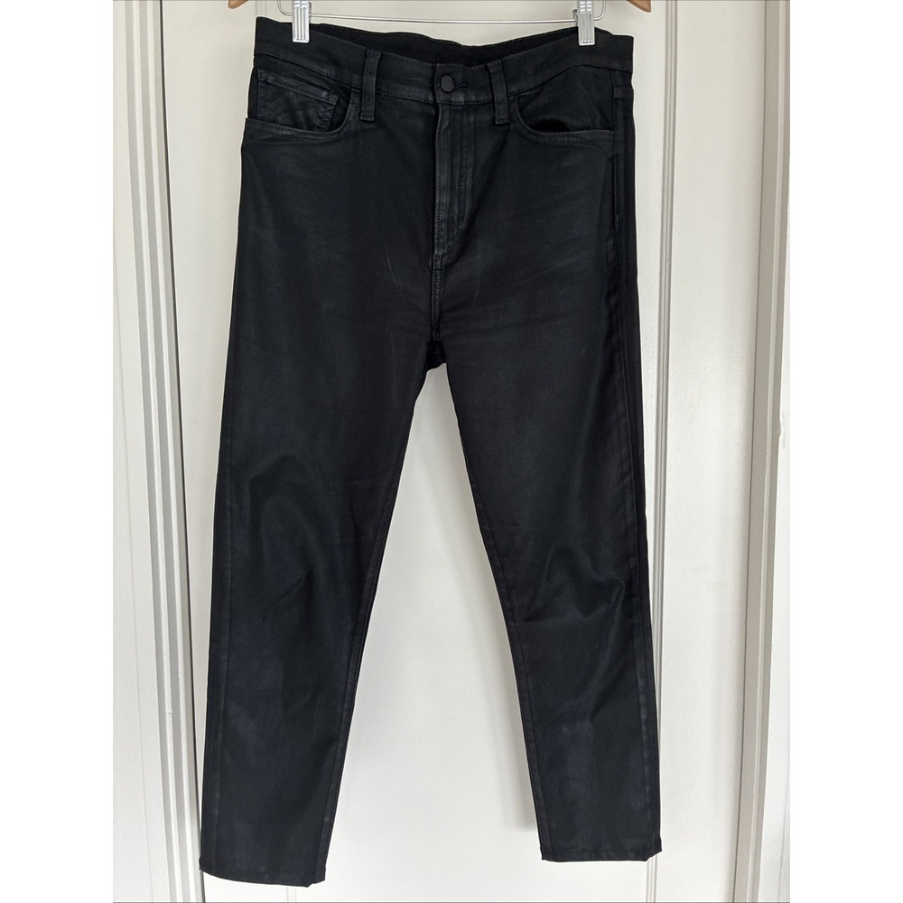 Joe's The Charlie High Rise Skinny Ankle Jeans Women's Coated Black SZ 31